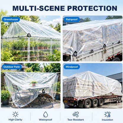 🌧️☀️ Clear Waterproof Rain Tarp — Bright, Protected Outdoor Spaces