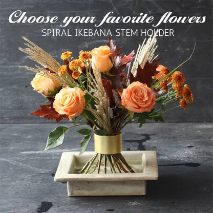 Spiral Blumenhalter für Vase 🌸 Ikebana Steckhilfe – Stabiler Stielhalter gegen Kippen & Hängen – Florale Arrangements leicht gemacht