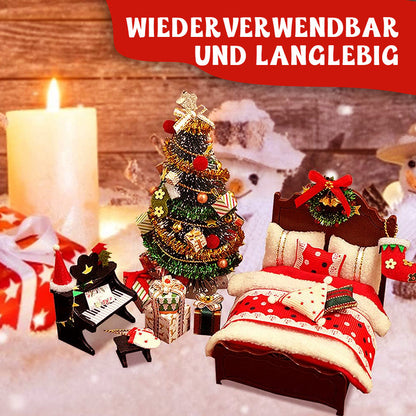🎄 Weihnachtsmöbel-Set in Miniatur - Perfekte Dekoration & Geschenkidee 🎁