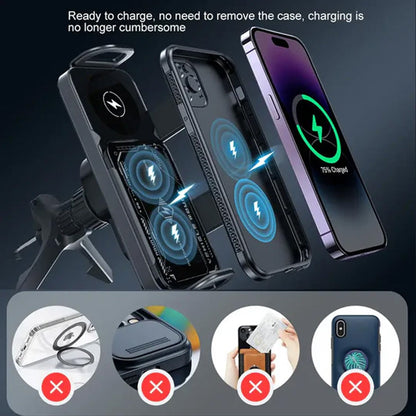 Einziehbarer, um 360° drehbarer elektrischer kabelloser Autotelefonhalter