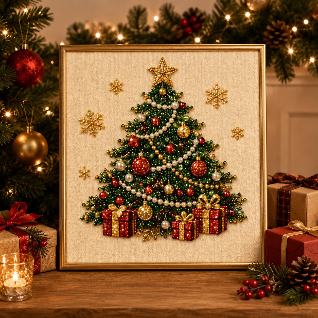 🎁 Das herzerwärmendste Geschenk: Weihnachts 3D Perlenkunst Komplettset