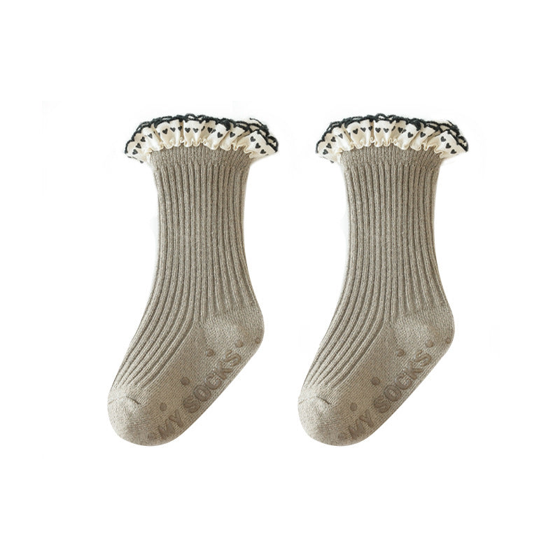 🌸 Extra Weiche Mädchensocken | Macaron-Farben & Chiffon-Rüschen ✨ | Aus Baumwolle