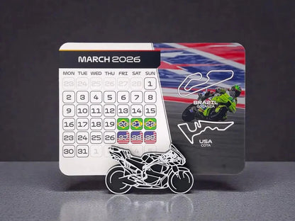 Racing-Highlight: Einzigartiger MotoGP 2026 Kalender mit Motorradständer
