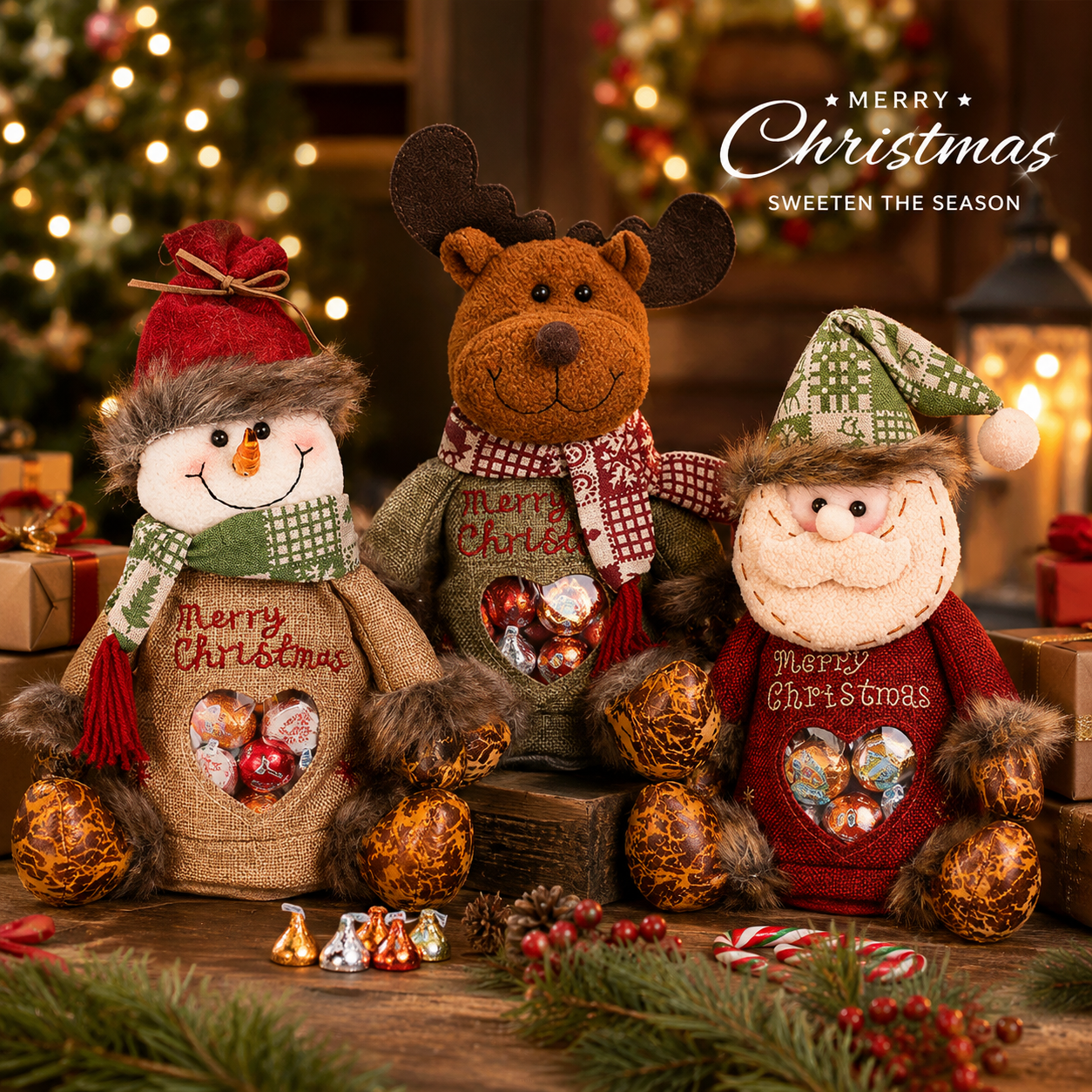 🎅 Süßer Weihnachts-Geschenkbeutel mit 3D-Figur – Das herzerwärmende Highlight, das Kinderaugen zum Leuchten bringt!