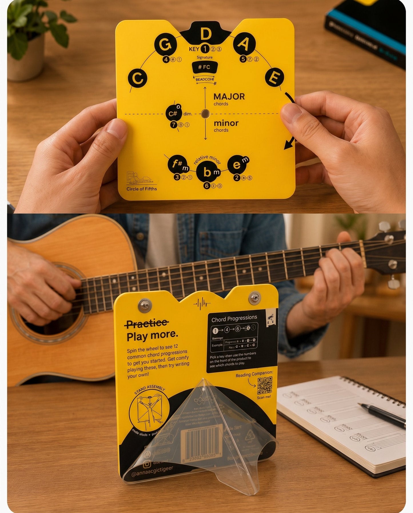 Quintenzirkel Lernset – Musiktheorie endlich visuell verstehen & mühelos eigene Songs komponieren