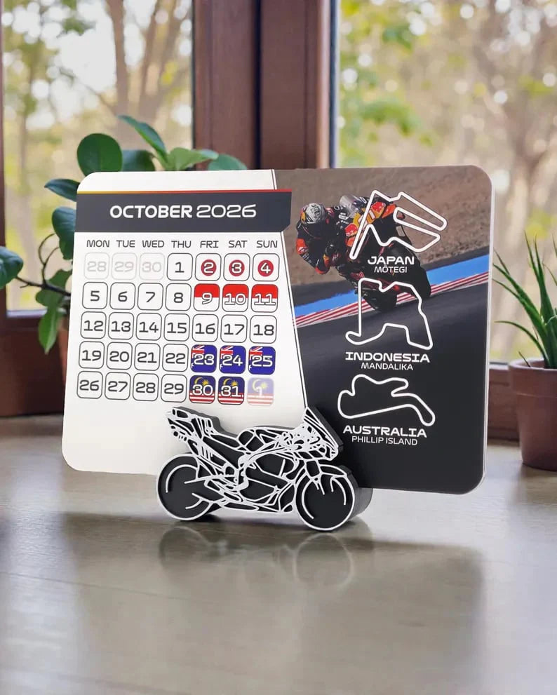 Racing-Highlight: Einzigartiger MotoGP 2026 Kalender mit Motorradständer