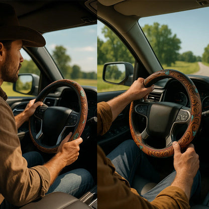 Retro-Western-Cowboy-Auto-Universal-Lenkradbezug