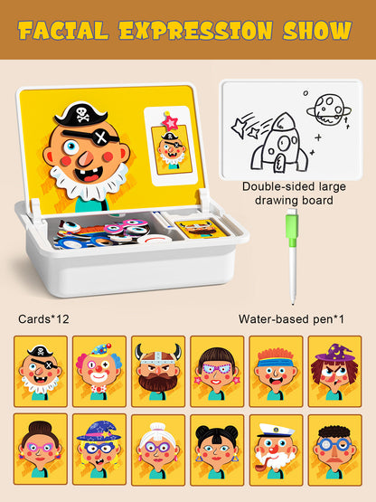 💥 50% BLACK FRIDAY DEAL! 🧩 Magnetisches Gesichter Puzzle | Kreatives Lernspielzeug 👶