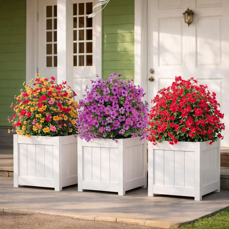 Dauerblüher Gartenstecker: Eukalyptus & Violen Mix – UV-fest & Wetterfest 🌸🌿