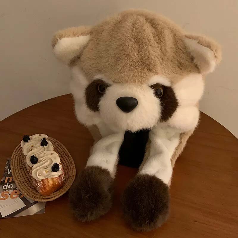 🐼❄️ Bewegliche Roter Panda Mütze – Warm & Niedlich