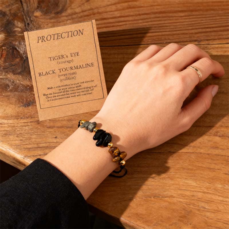 💎 Naturstein Armband Damen ✨ | Verstellbarer Glücksbringer 🍀 | INS Style Edelstein Schmuck 🧘‍♀️