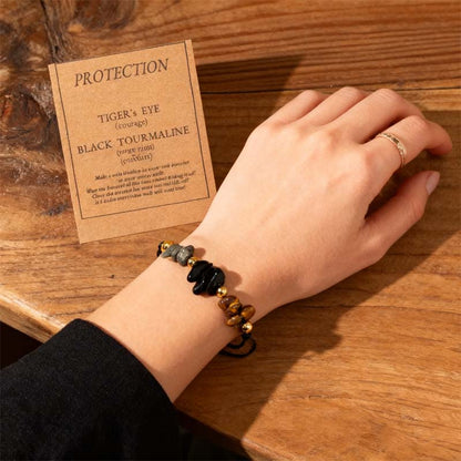 💎 Naturstein Armband Damen ✨ | Verstellbarer Glücksbringer 🍀 | INS Style Edelstein Schmuck 🧘‍♀️