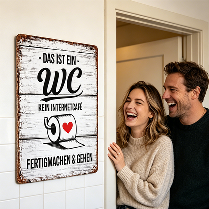 Lustiges Toilettenschild im Vintage-Stil – Deko mit Humor 🚻✨