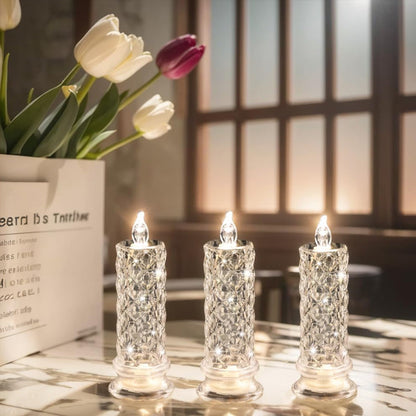 ✨ Kerzenständer mit Kristallrose – romantischer Glanz ohne Chaos