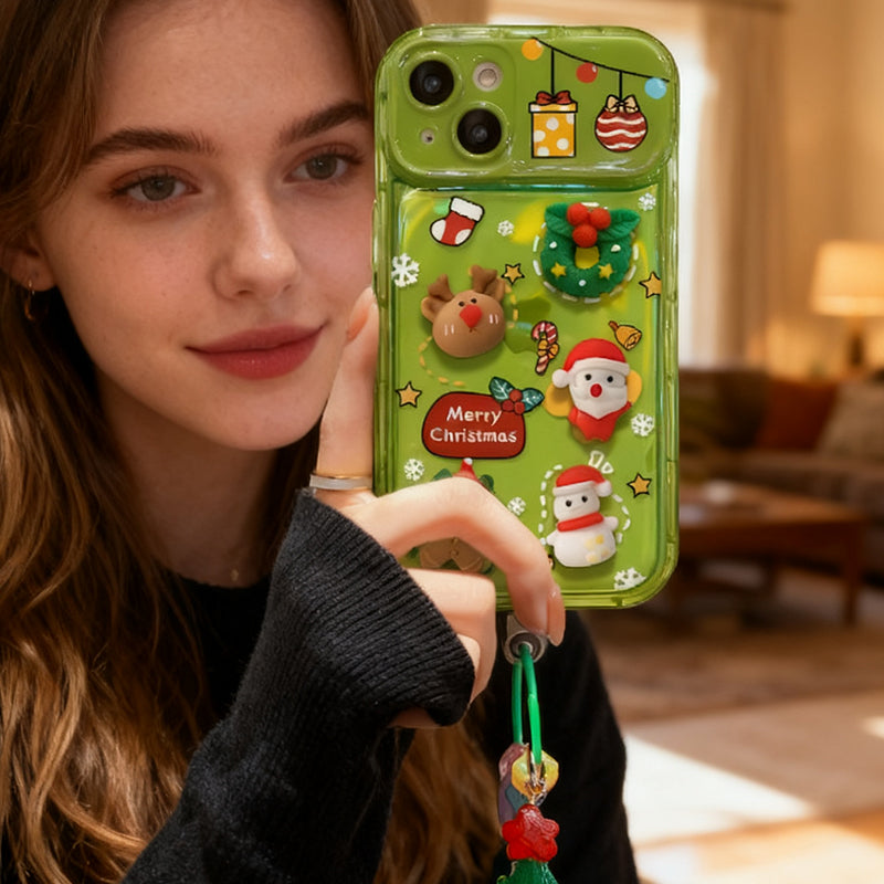 🎅✨ Weihnachts-Handyhülle in limitierter Auflage mit Klappspiegel