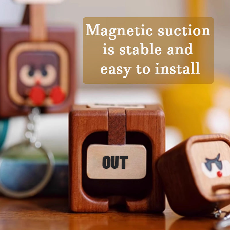 🔑 Schlüsselbrett Magnetisch Holz | Willkommen Zuhause Funktion & Emoji-Wechsel ✨