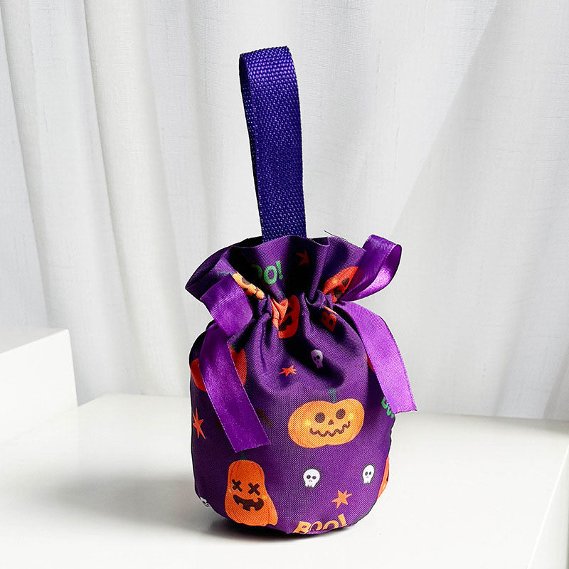 Perfekt für Trick-or-Treat! Geräumige Süßigkeitentasche für Kinder mit lustigen Halloween-Motiven