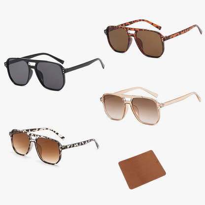 4er-Set HD-Sonnenbrillen: Elegante Styles & Ultraleichtes PC-Gestell – Sparpaket