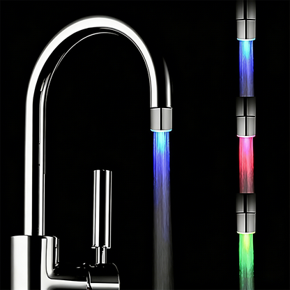 LED Wasserhahn-Aufsatz: Ohne Batterien ✨ Temperatur-Sensor & Farbwechsel – Komfort für Bad & Küche
