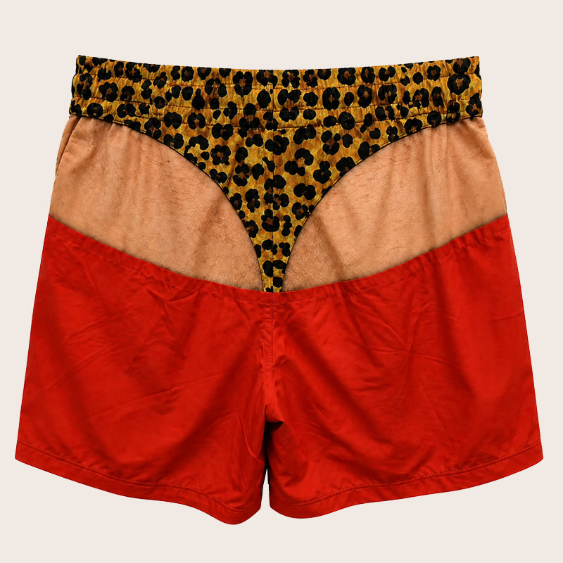 Legenden-Status am Pool – Die lustige Leoparden-Print Shorts 🩳