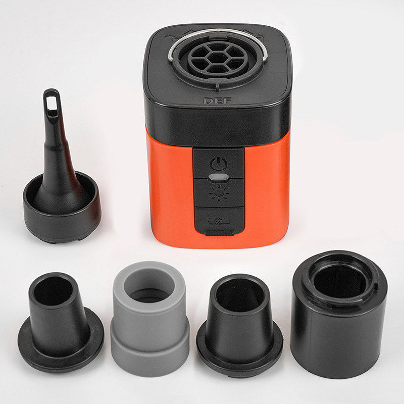 3-in-1 Mini Luftpumpe: Akku-Pumpe, Vakuumpumpe & Campinglaterne – Tragbar & SOS