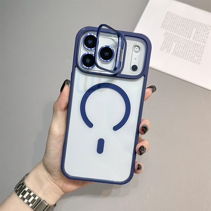 📱 2-in-1 Magnetic Case: Stoßfest mit Flip-Objektivschutz & Kickstand ✨