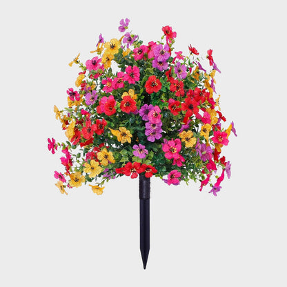 Dauerblüher Gartenstecker: Eukalyptus & Violen Mix – UV-fest & Wetterfest 🌸🌿