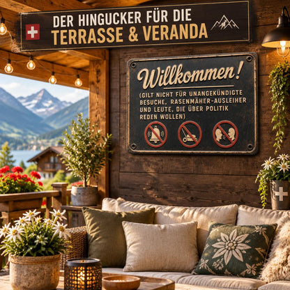 Endlich Ruhe an der Haustür: Das witzige Vintage-Metallschild für ungestörte Privatsphäre