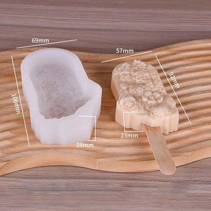 Kreative florale Eiscreme Silikonform