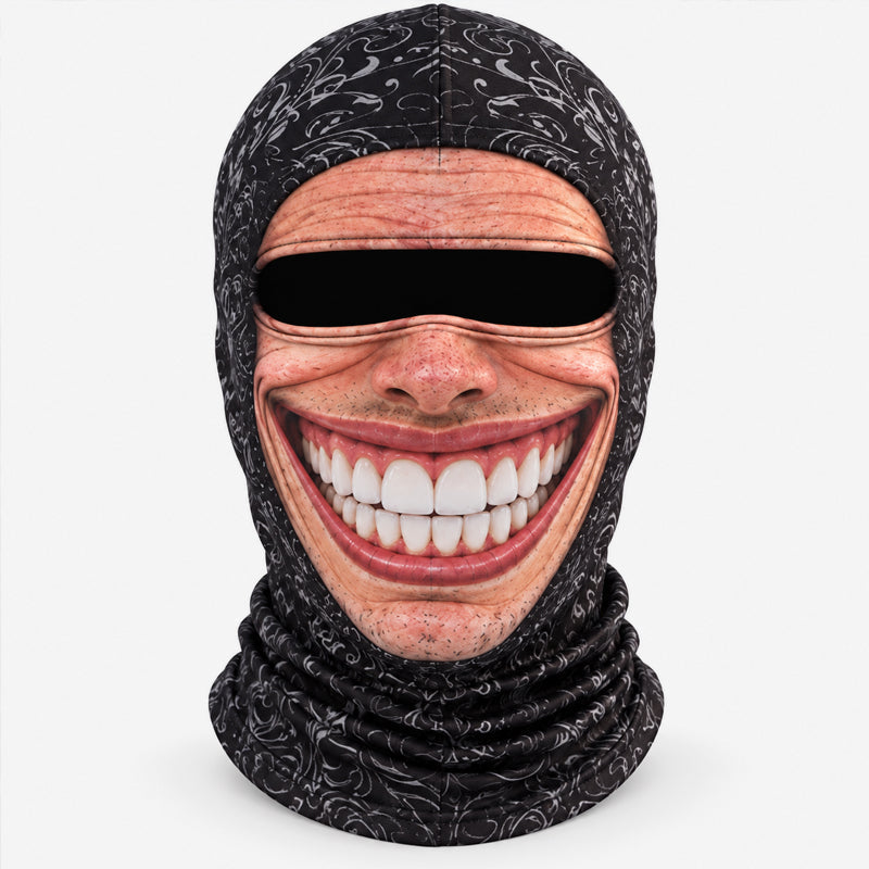 😂 Das genialste Gruppen-Outfit für den Skiausflug: Witzige Sturmhaube mit verrücktem Gesicht