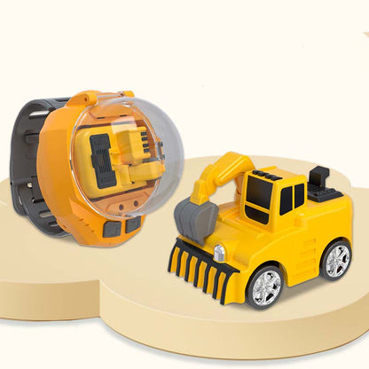 Bagger Spielzeug Uhr 🚜 | Mini Ferngesteuertes Auto mit Watch Controller | Geschenk für Kinder ab 3 Jahren 🎁