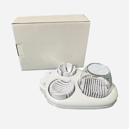 🍳 Schluss mit zerbröckelten Eiern! Der 3-in-1 Schneider für perfekte Scheiben & Würfel ✨