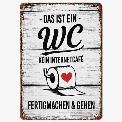 Lustiges Toilettenschild im Vintage-Stil – Deko mit Humor 🚻✨