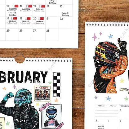 🏎️📅 F1 Scrapbook Race Kalender 2026 – Der ultimative Wandkalender für Racing-Fans