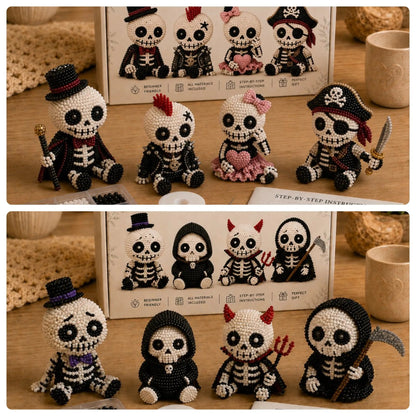 💀 Entschleunige deinen Alltag: Erschaffe deine eigene, detailgetreue 3D Gothic-Skelett-Crew mit Perlen-Magie! ✨