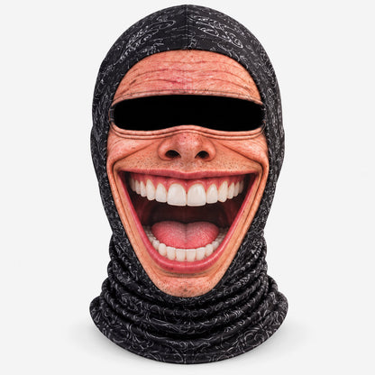 😂 Das genialste Gruppen-Outfit für den Skiausflug: Witzige Sturmhaube mit verrücktem Gesicht