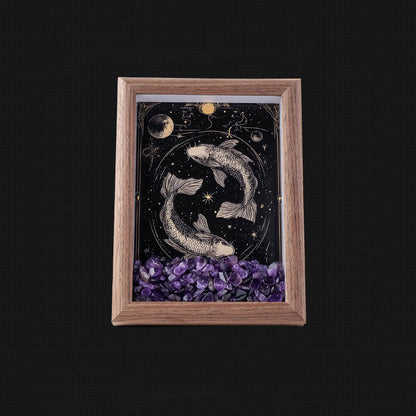 Sternzeichen Fotorahmen 🔮 | Persönliches Geschenk mit Heilsteinen – Energie, Schutz & Glück ✨