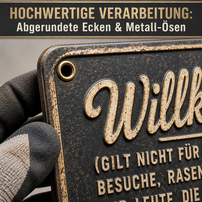 Endlich Ruhe an der Haustür: Das witzige Vintage-Metallschild für ungestörte Privatsphäre