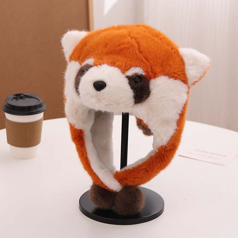 🐼❄️ Bewegliche Roter Panda Mütze – Warm & Niedlich