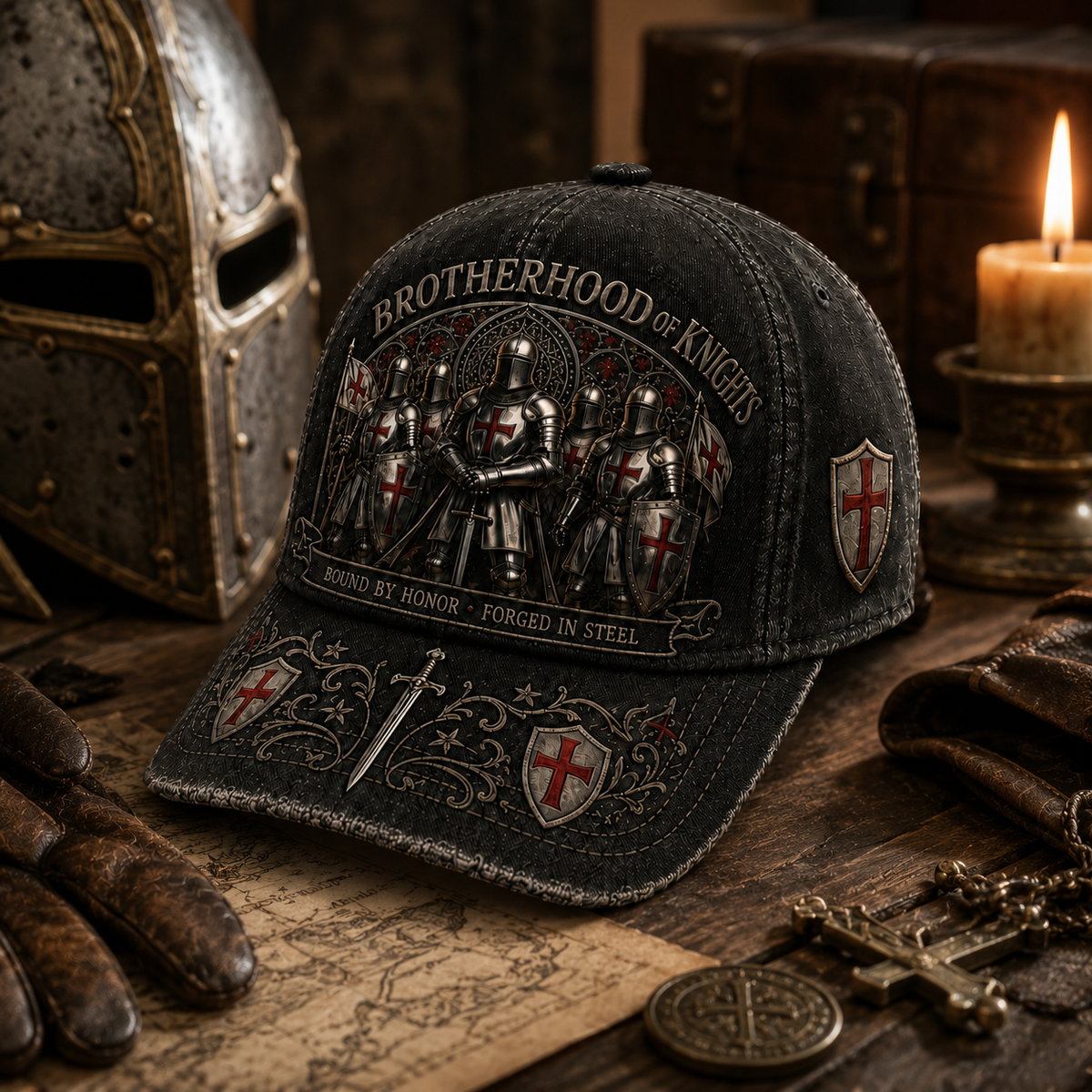 Wahre Werte Sterben Nie! ⚔️ Brotherhood of Knights Vintage Cap – Ein Symbol für Ehre, Mut & Unbrechbare Treue 🛡️🔥