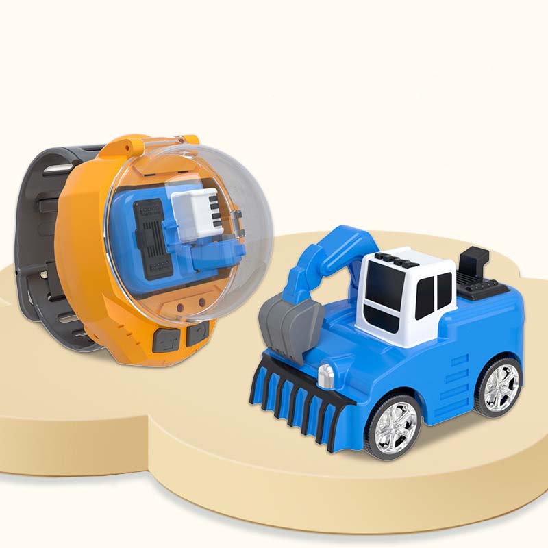 Bagger Spielzeug Uhr 🚜 | Mini Ferngesteuertes Auto mit Watch Controller | Geschenk für Kinder ab 3 Jahren 🎁