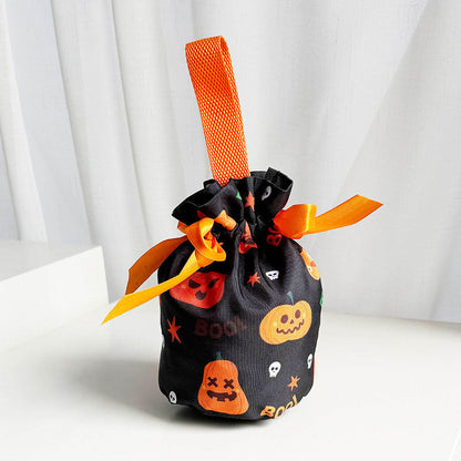 Perfekt für Trick-or-Treat! Geräumige Süßigkeitentasche für Kinder mit lustigen Halloween-Motiven