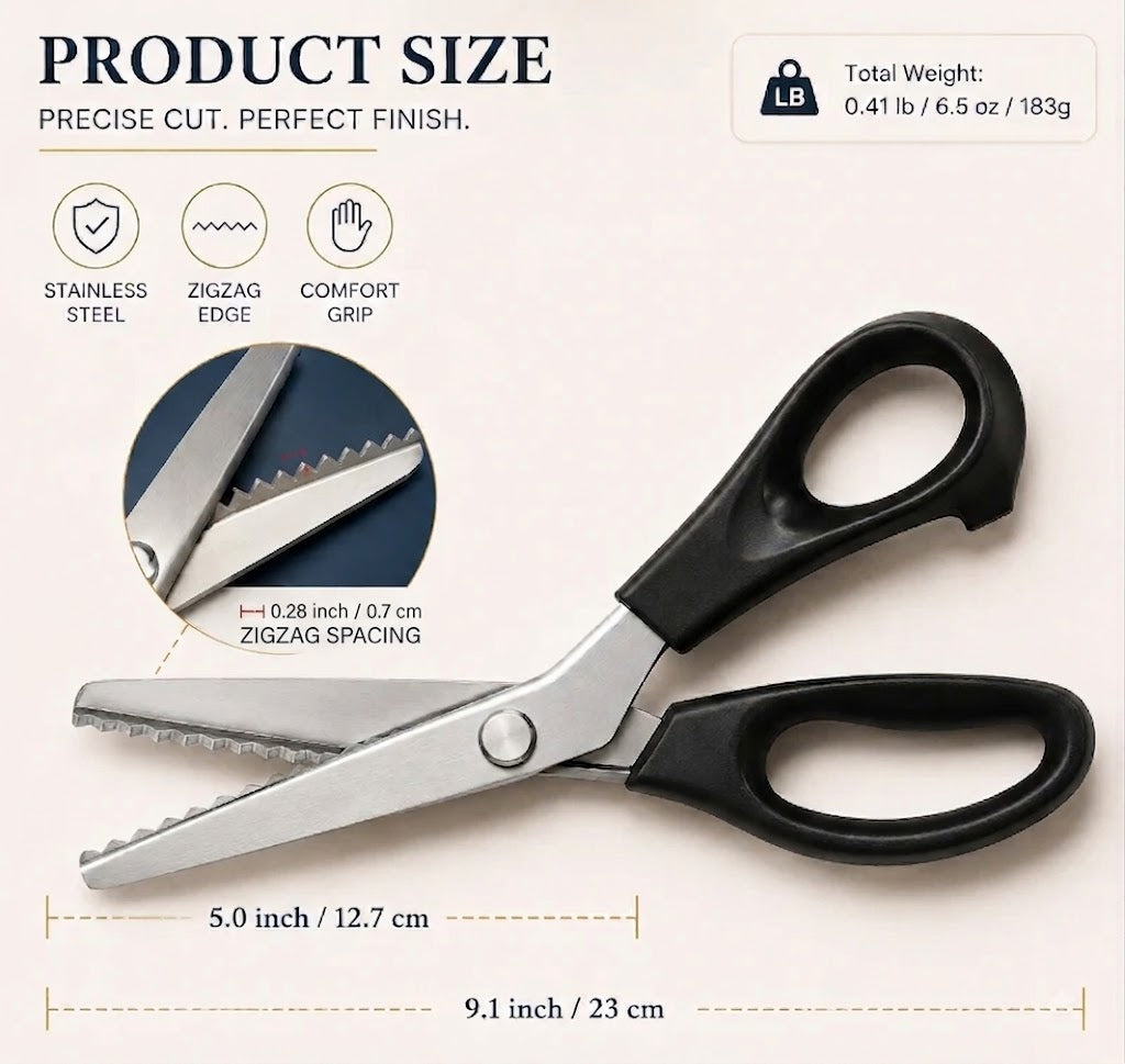 ✂️ Perfekter Zackenschnitt ohne Versäubern: Zeitsparende Schneiderschere für Atelier-Qualität zu Hause