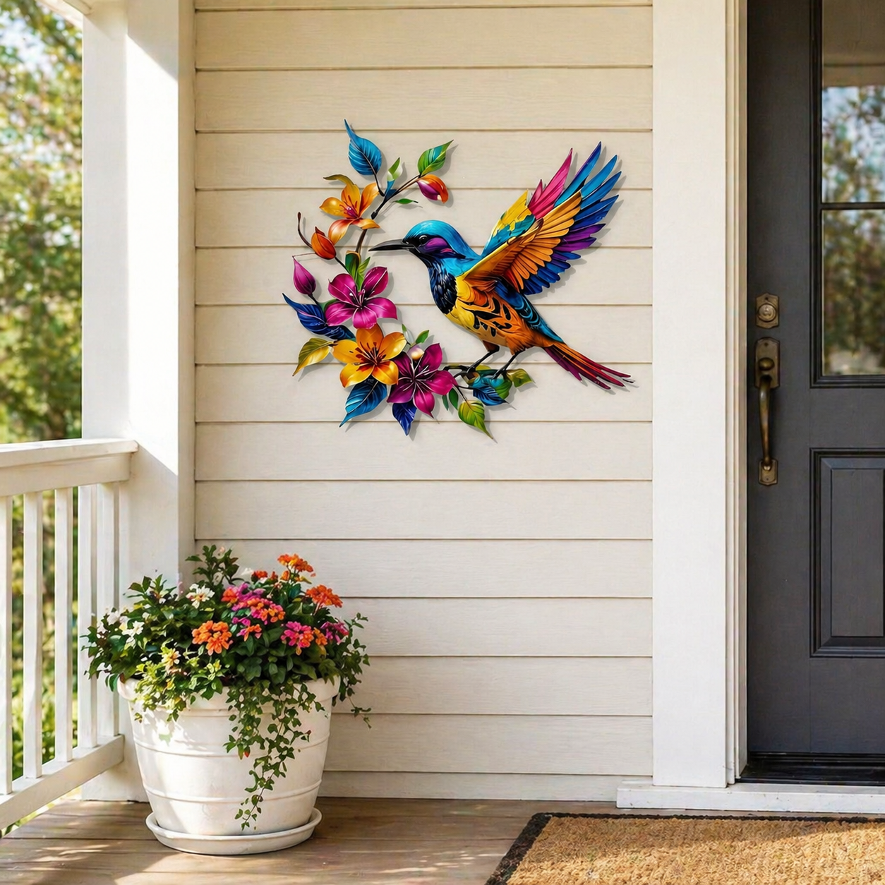 Verschönern Sie Ihren Garten mit diesem farbenfrohen Kolibri der sturmfest an jeder Wand erstrahlt 🌸