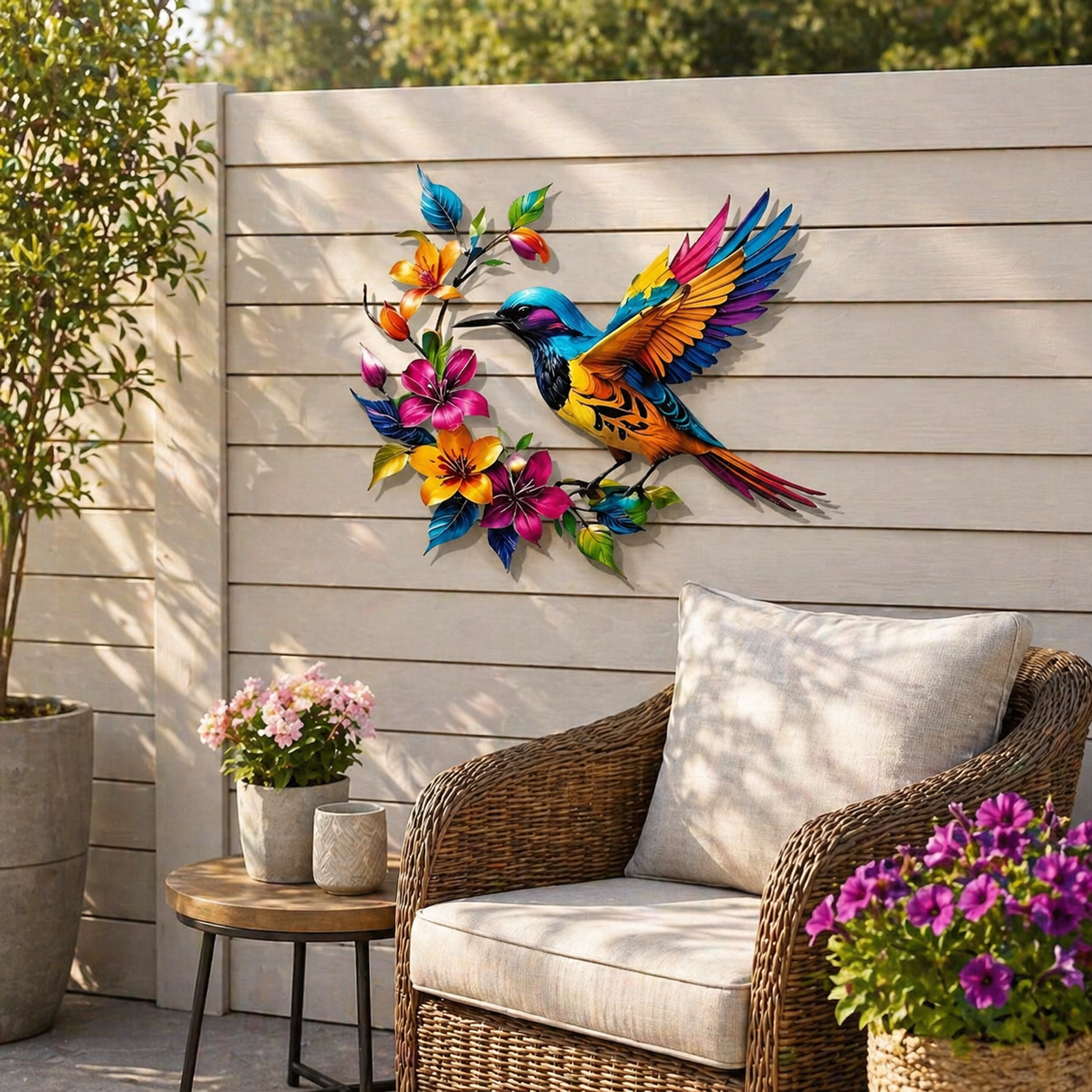 Verschönern Sie Ihren Garten mit diesem farbenfrohen Kolibri der sturmfest an jeder Wand erstrahlt 🌸
