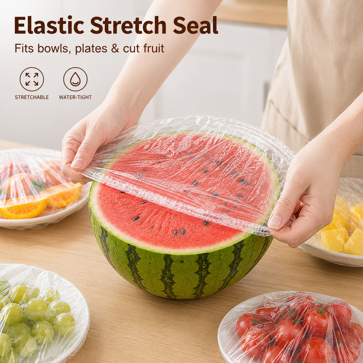 Passt auf jede Schüssel! 200er-Pack Universelle Frischhaltehauben 🍱