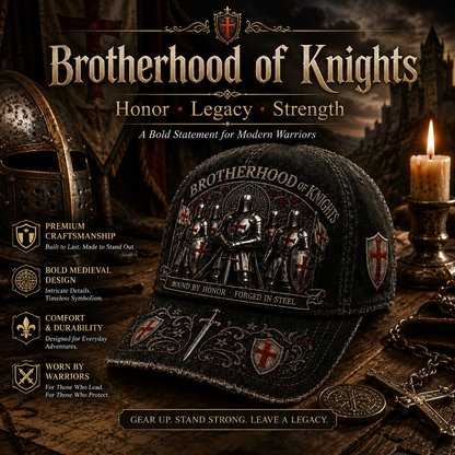 Wahre Werte Sterben Nie! ⚔️ Brotherhood of Knights Vintage Cap – Ein Symbol für Ehre, Mut & Unbrechbare Treue 🛡️🔥