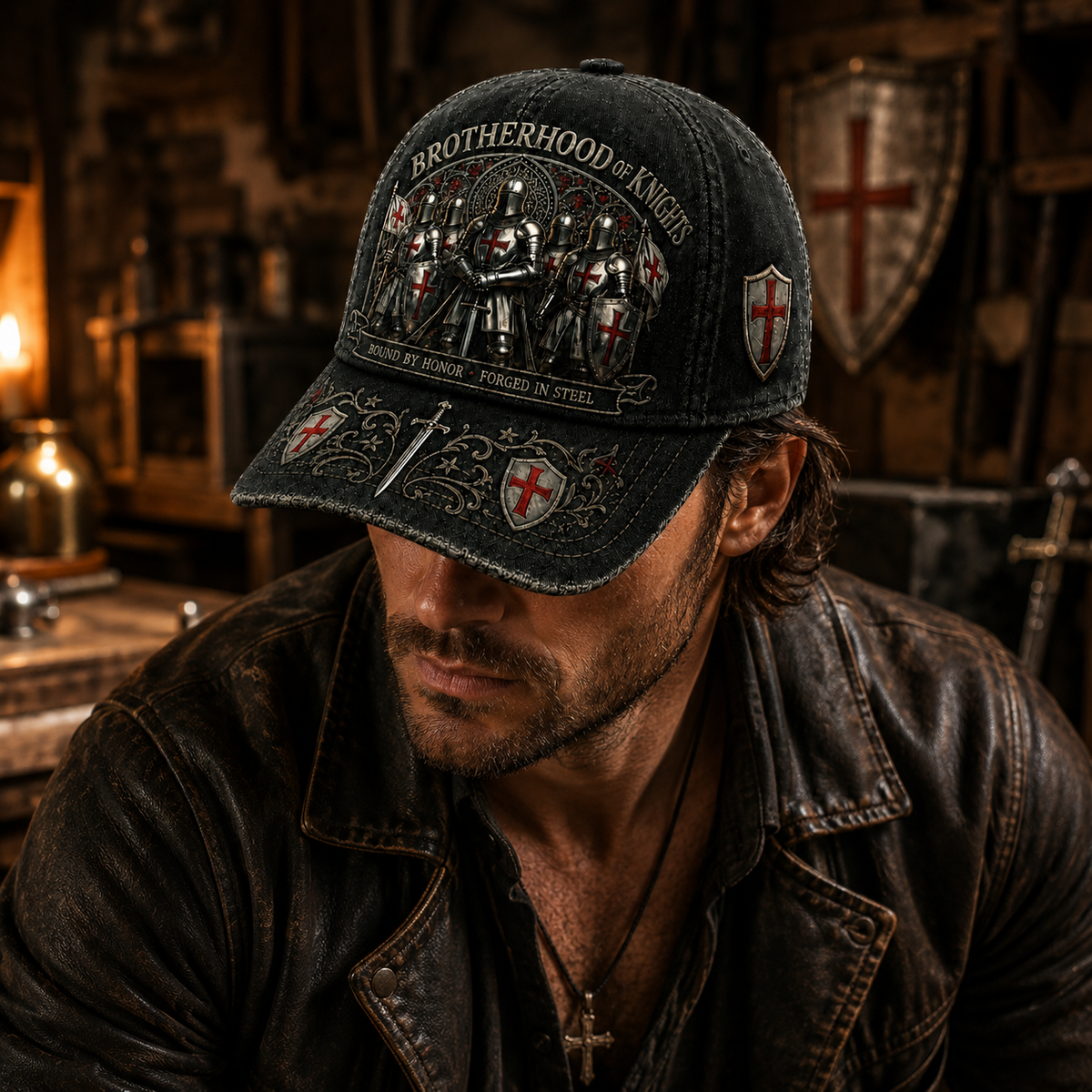 Wahre Werte Sterben Nie! ⚔️ Brotherhood of Knights Vintage Cap – Ein Symbol für Ehre, Mut & Unbrechbare Treue 🛡️🔥