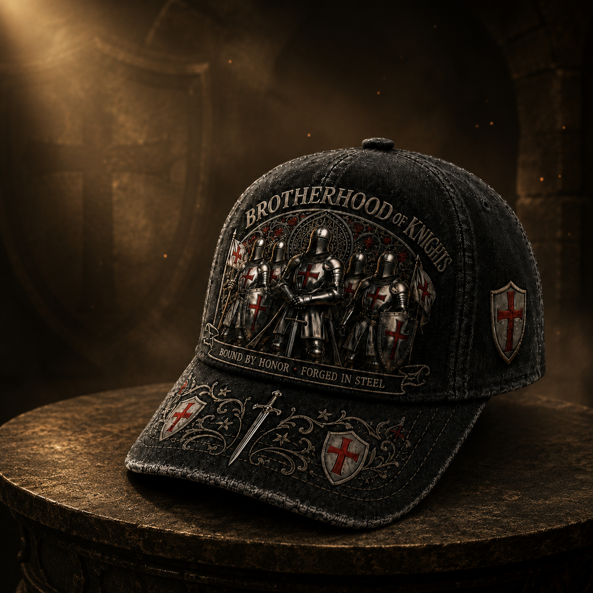Wahre Werte Sterben Nie! ⚔️ Brotherhood of Knights Vintage Cap – Ein Symbol für Ehre, Mut & Unbrechbare Treue 🛡️🔥
