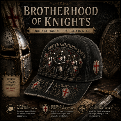 Wahre Werte Sterben Nie! ⚔️ Brotherhood of Knights Vintage Cap – Ein Symbol für Ehre, Mut & Unbrechbare Treue 🛡️🔥